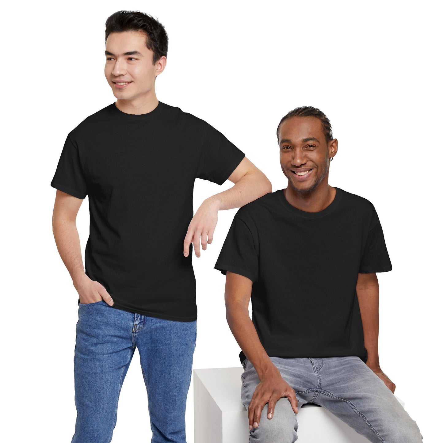 Premium Solid Plain Unisex T-Shirt | Hopparel | Black